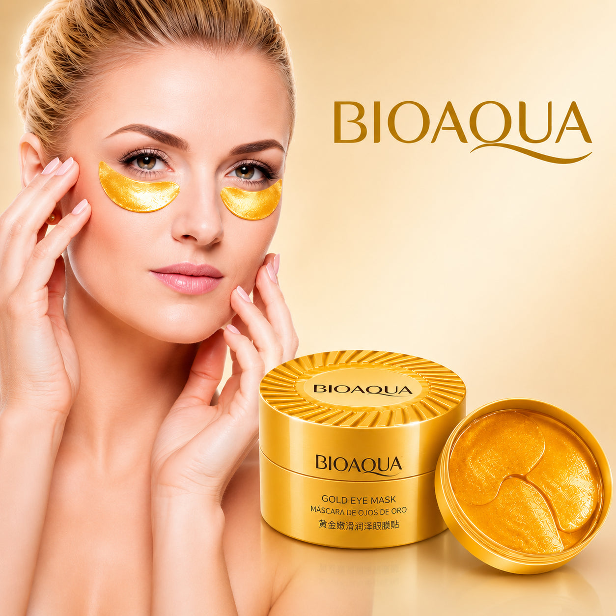 "Las ojeras oscuras hacen que tu rostro pierda brillo y juventud."     Parches de ojos BIOAQUA